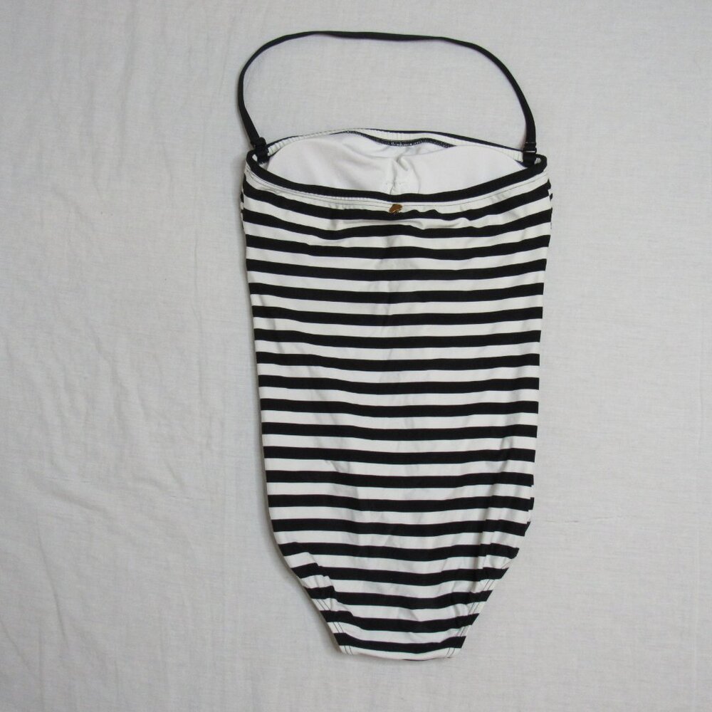 Kate Spade NY Black White Stripe One Piece Swimsuit Women's L Large - Picture 8 of 9